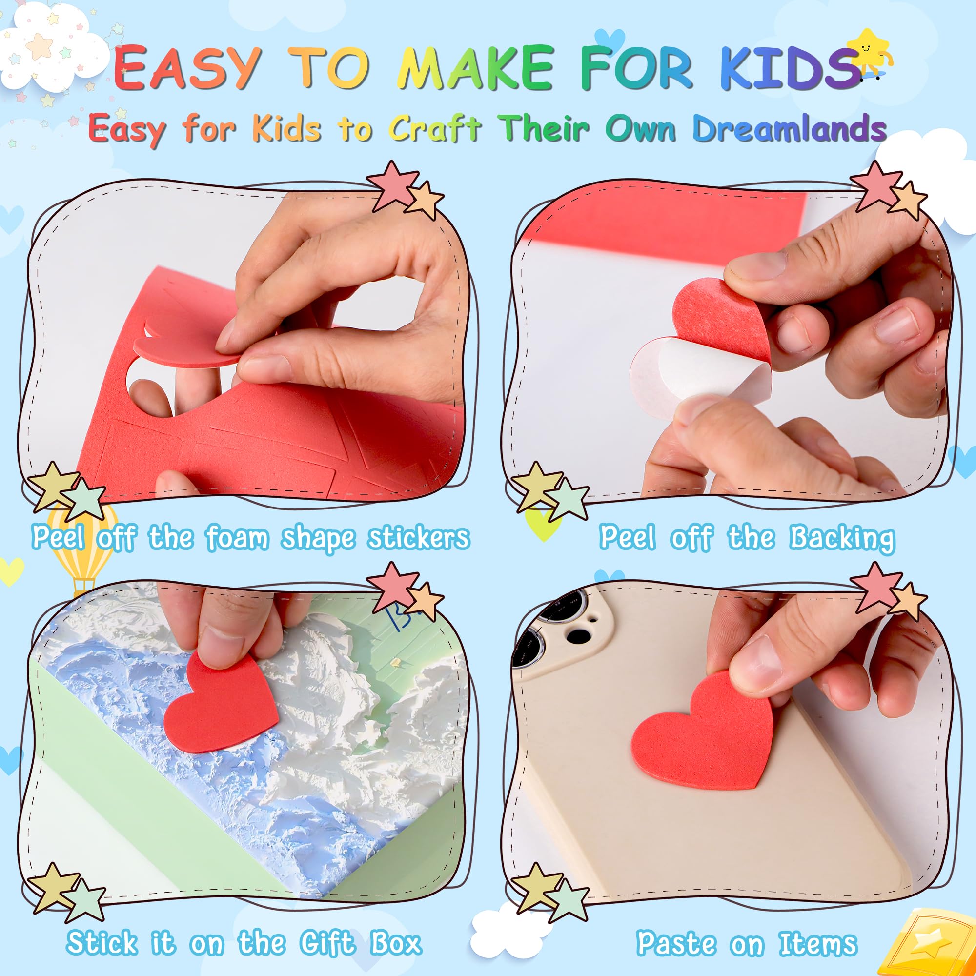 Sticeard EVA foam texture adds soft, durable tactile detail to crafts.