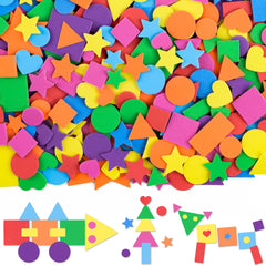 Sticeard foam stickers 1600 pieces pack ideal for kids crafts and learning colors.