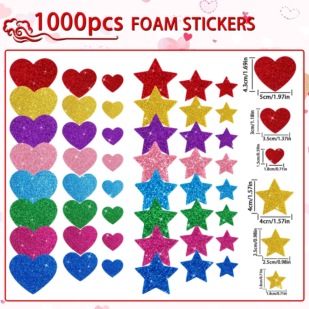 Sticeard foam star glitter stickers in gold brighten crafts and gifts