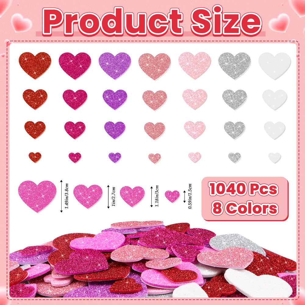 Sticeard self-adhesive heart stickers close-up for quick decorating