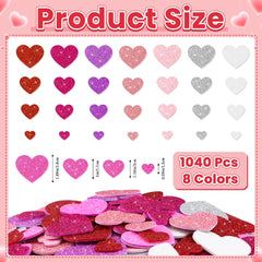 Sticeard self-adhesive heart stickers close-up for quick decorating