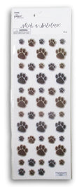 Stickabilities dog paw stickers, 3D puffy decals for scrapbooks and crafts.