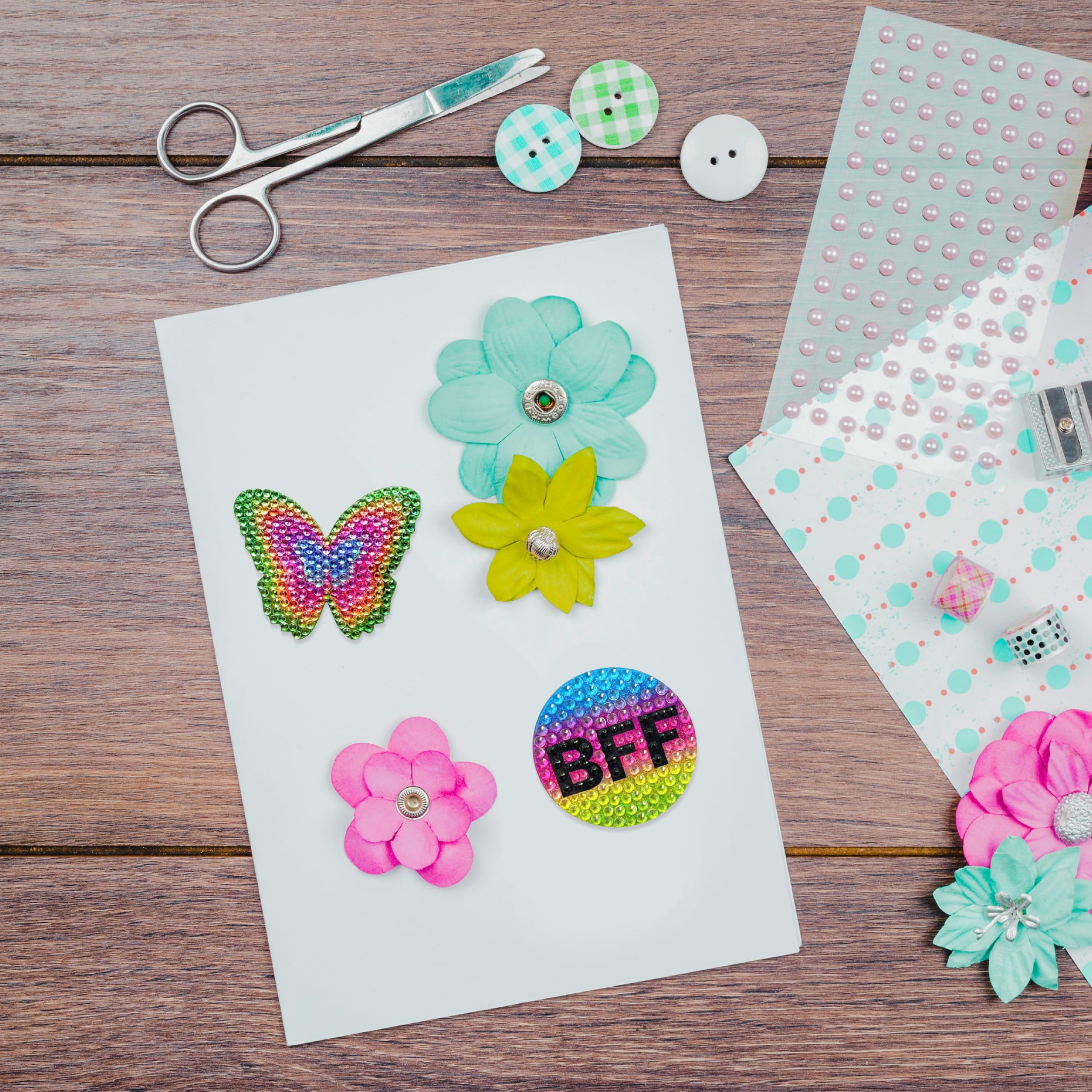 StickerBeans clear backing showcases vibrant gems on any smooth surface.