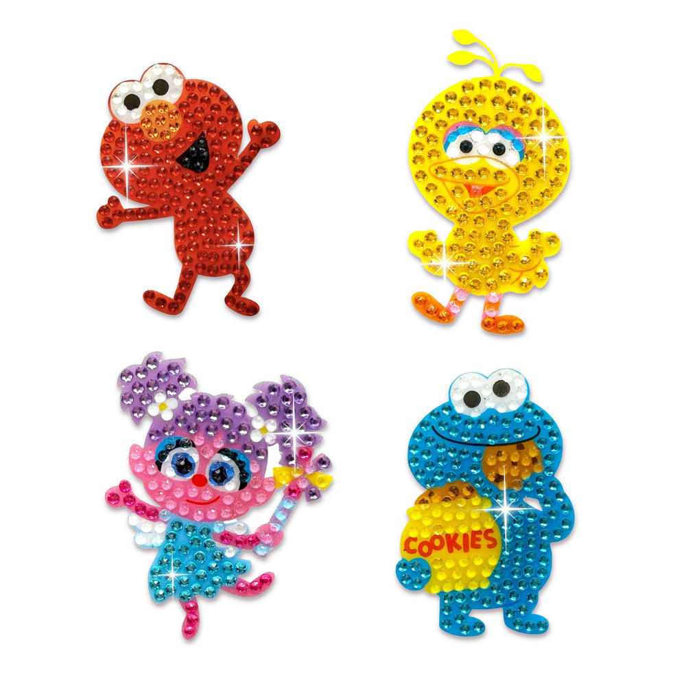 StickerBeans rhinestone stickers Elmo and Friends 4-pack sparkle on laptops and notebooks.
