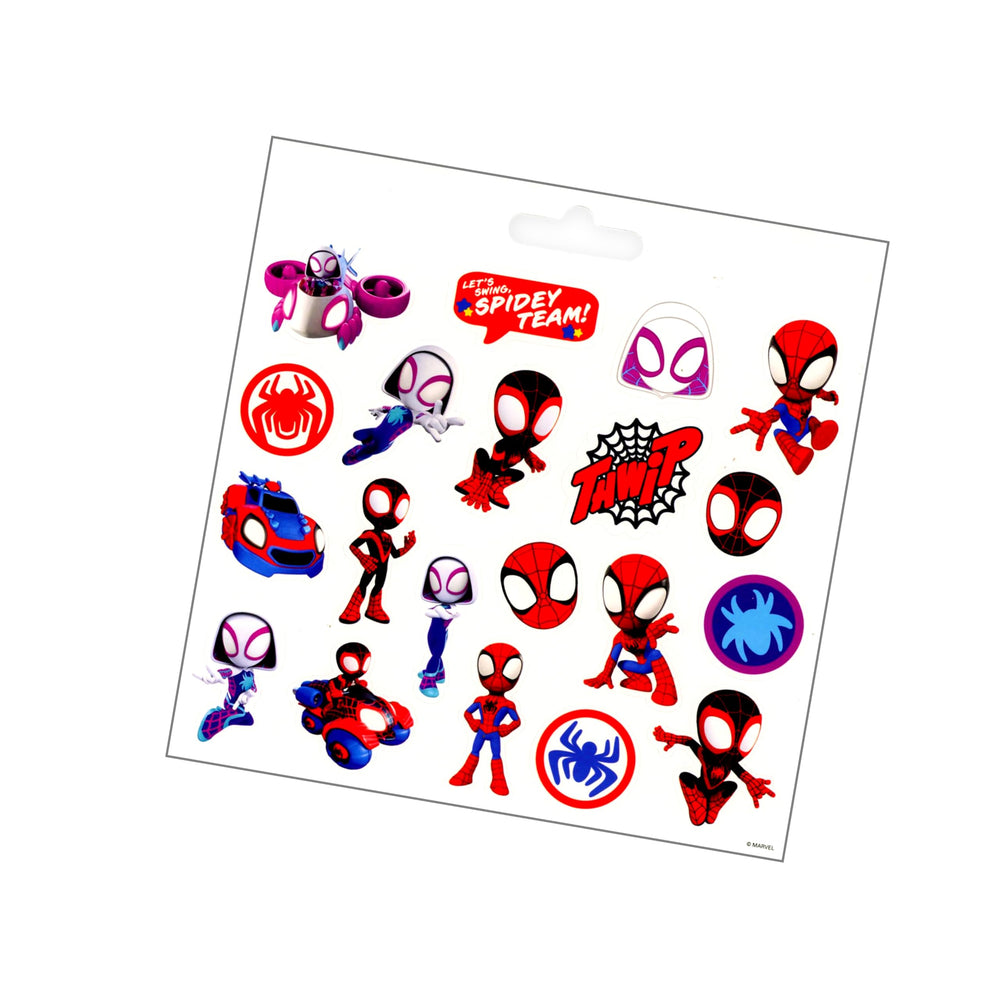 Stickerland Spidey sticker sheet bright visuals for kids' party activities.