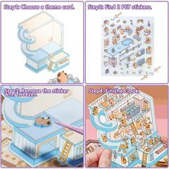 Sticker Therapy 20 diverse 3D scenes ideal for relaxing hobby time