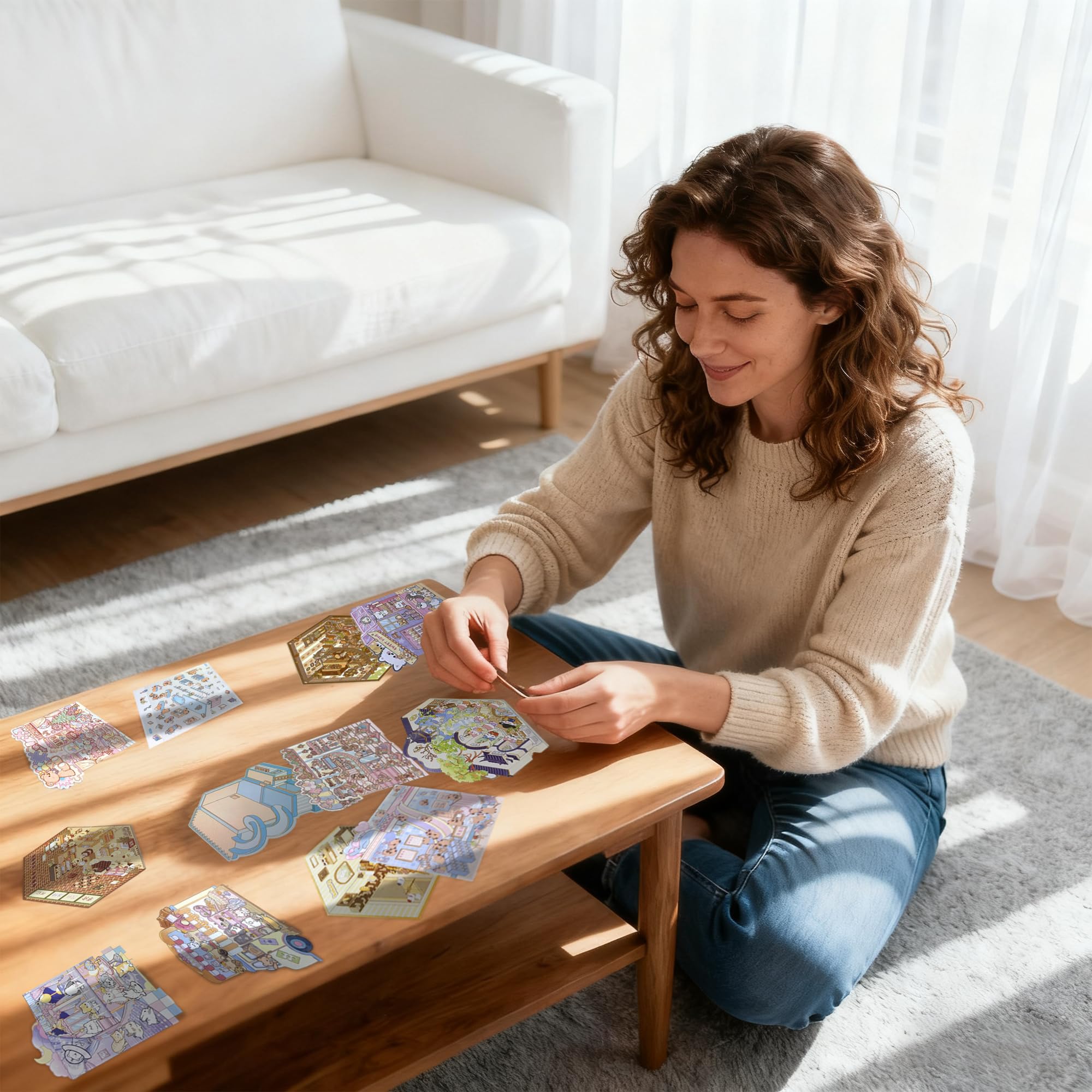 Sticker Therapy laminated surfaces protect designs during handling and tweezers use