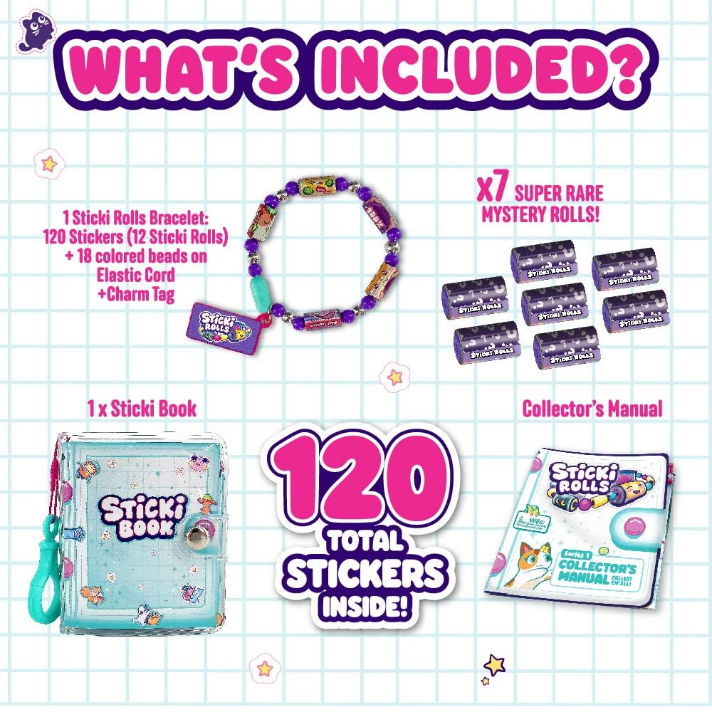 STICKI ROLLS mystery rolls pack highlighting rare holographic designs.