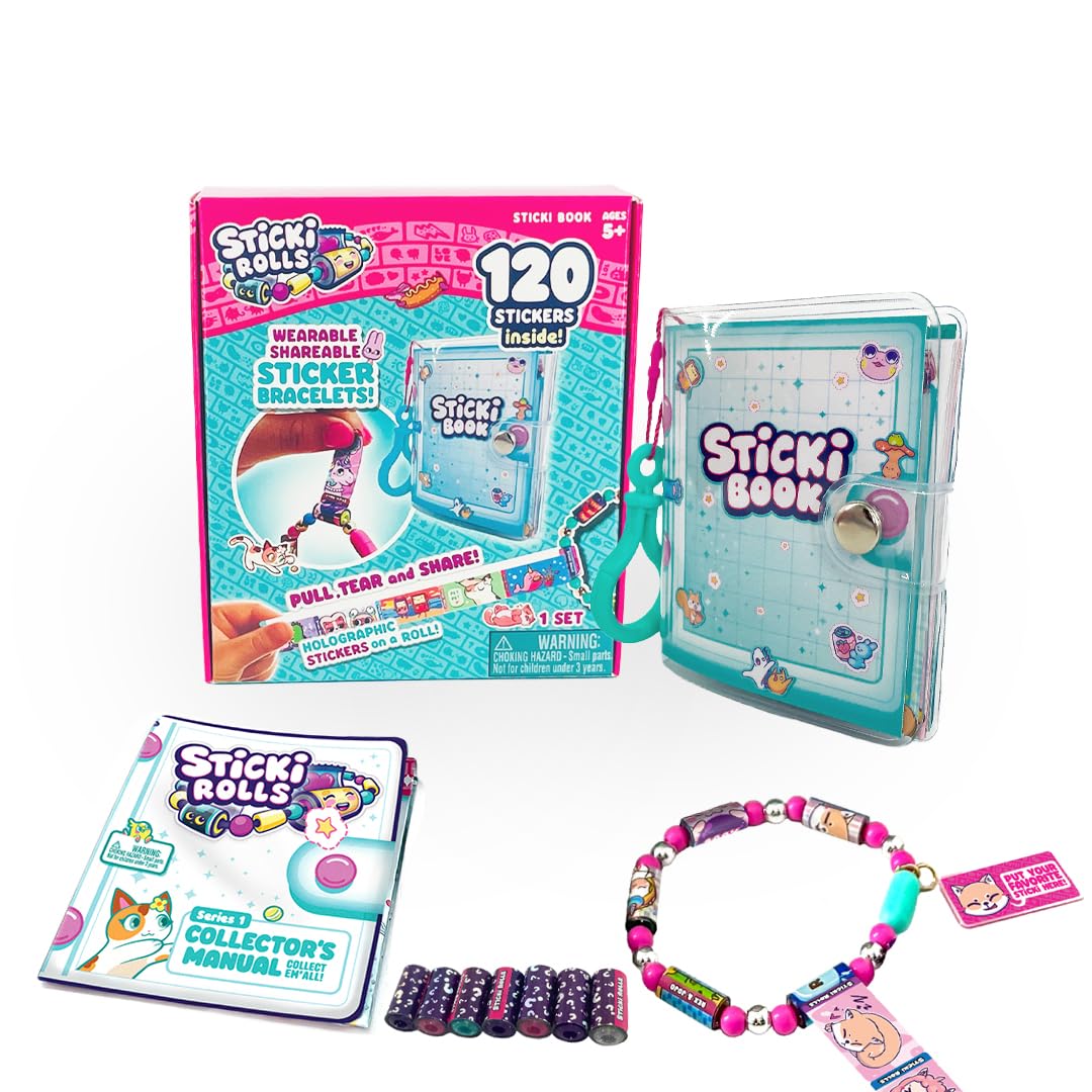 STICKI ROLLS Sky Castle bracelet close-up with holographic stickers for on-the-go decorating.