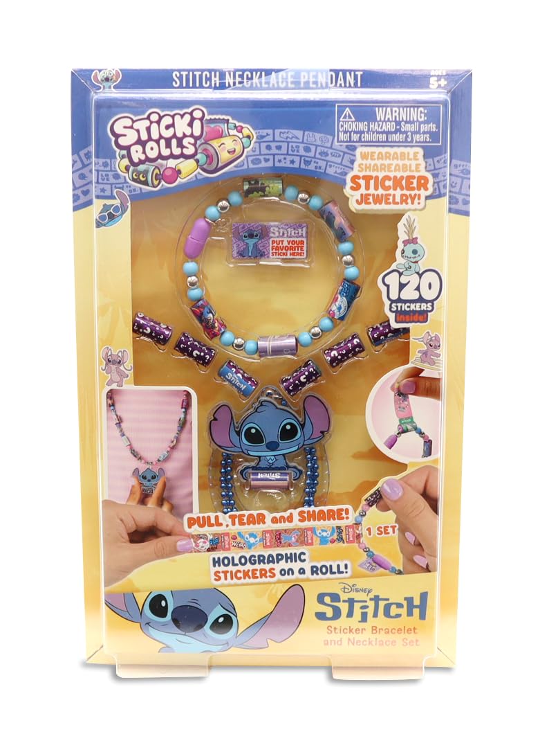 STICKI ROLLS Sky Castle Stitch pendant pack with bracelet for wearable stickers.