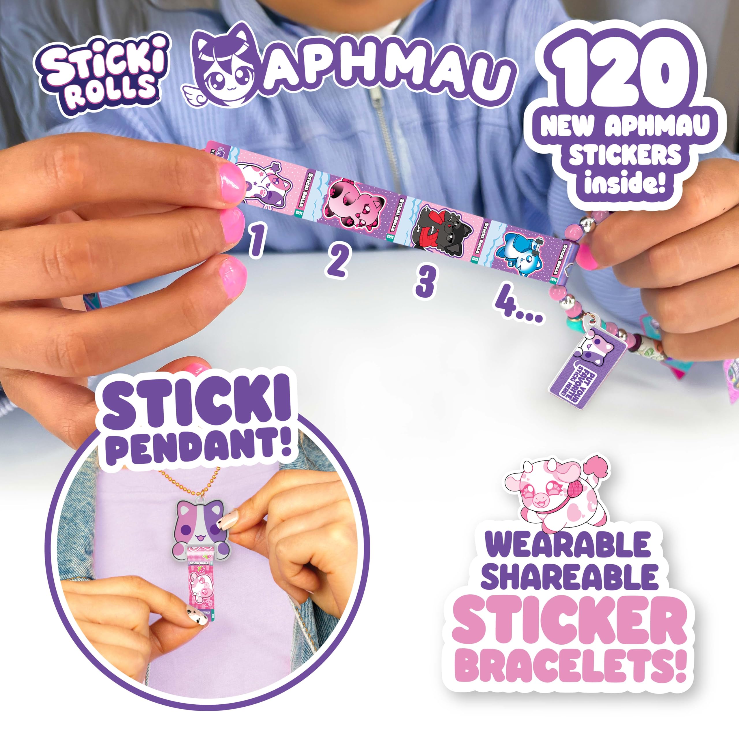 Sticki Rolls stick-book page and manual helps track your Aphmau sticker collection.