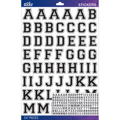 Sticko E5290116 alphabet varsity stickers for bold scrapbooks and crafted cards.