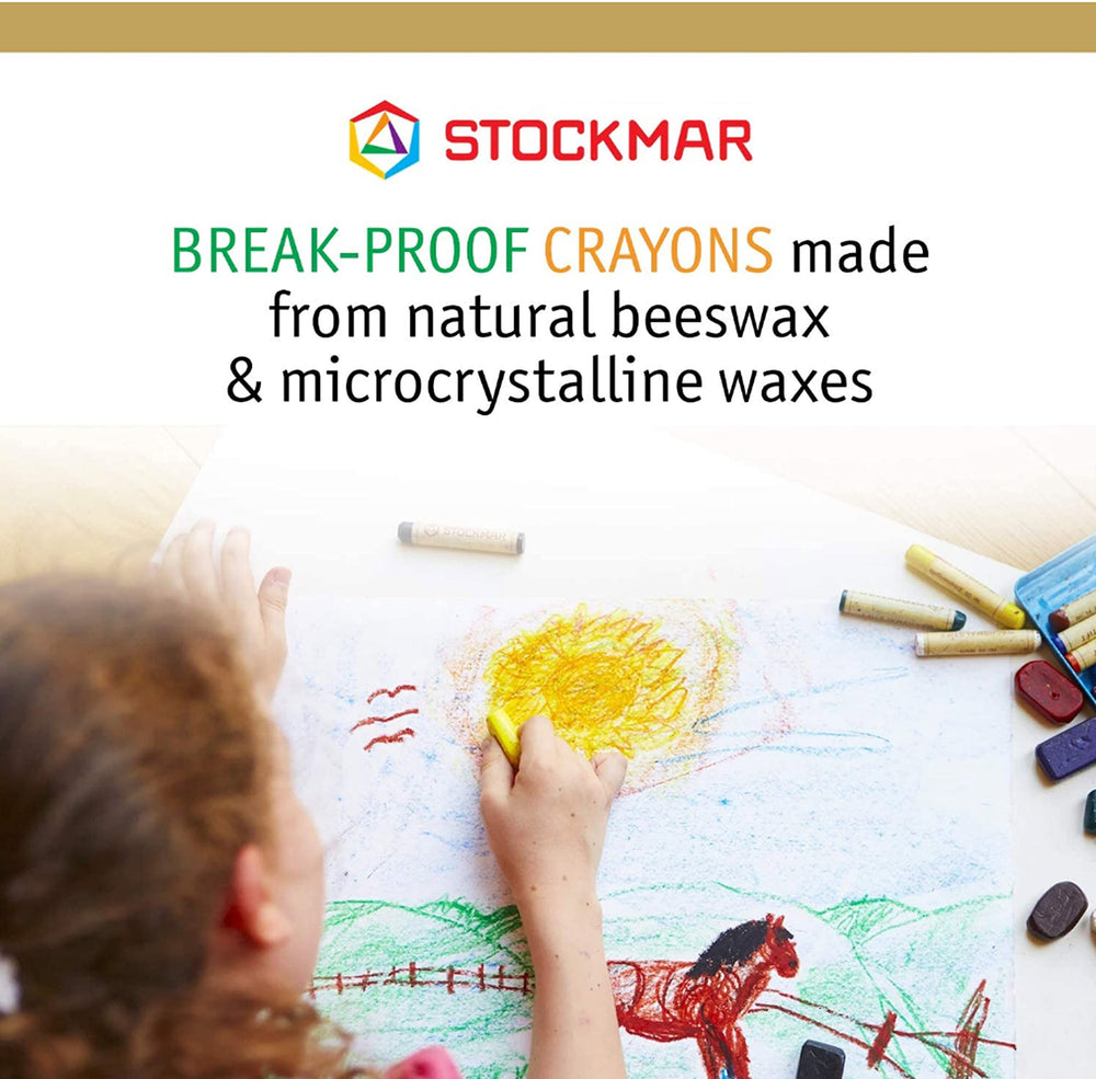 Stockmar crayons are non-toxic and safe for kids with sensitive hands.