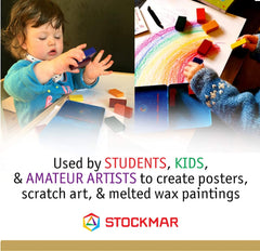 Stockmar beeswax scent enhances the sensory drawing experience.