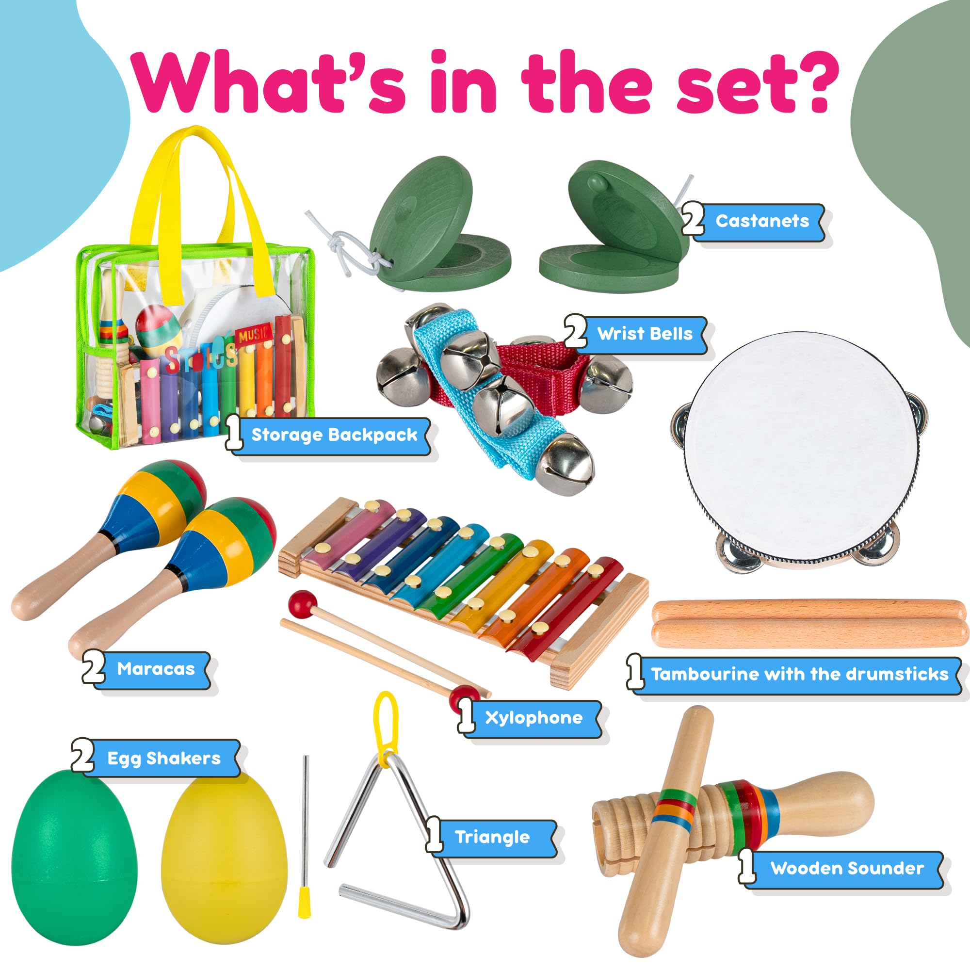 Stoie's Kids maracas pair for sensory exploration and group play