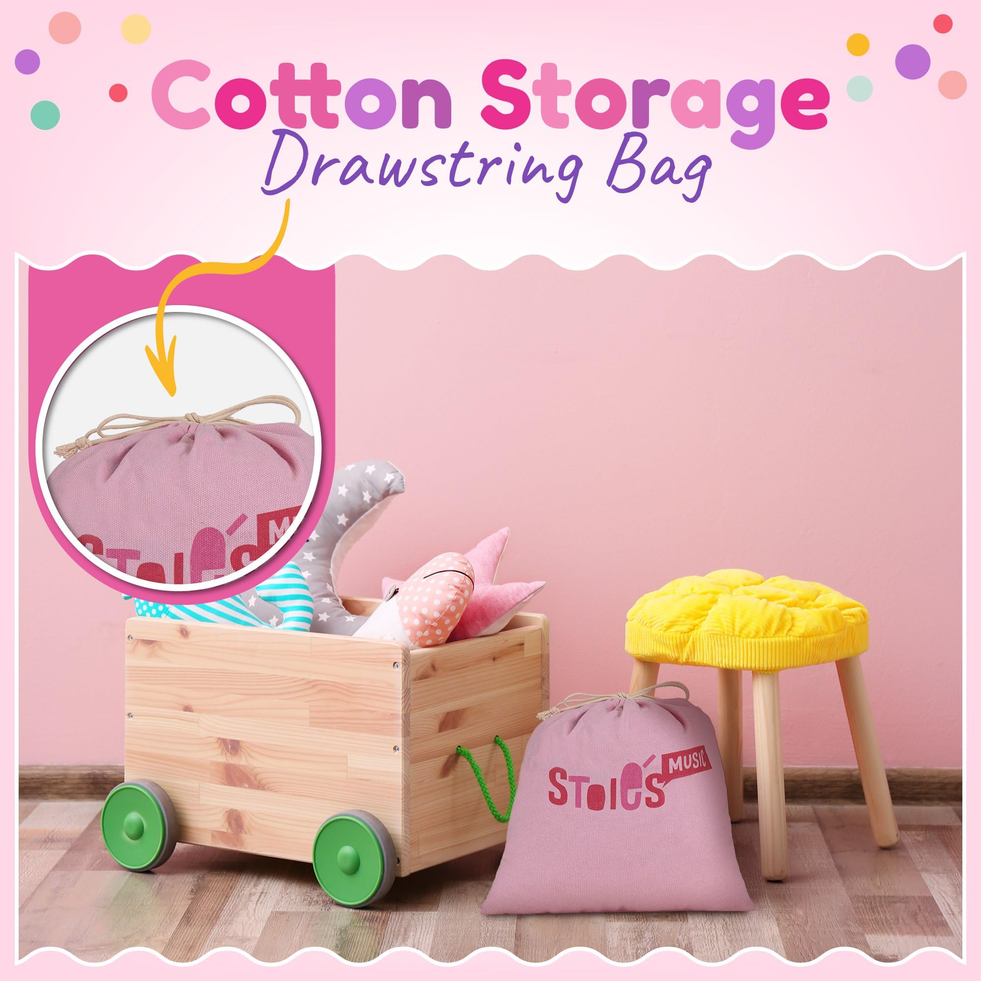 Stoie's pink sensation design adds cheerful color to playroom sets.