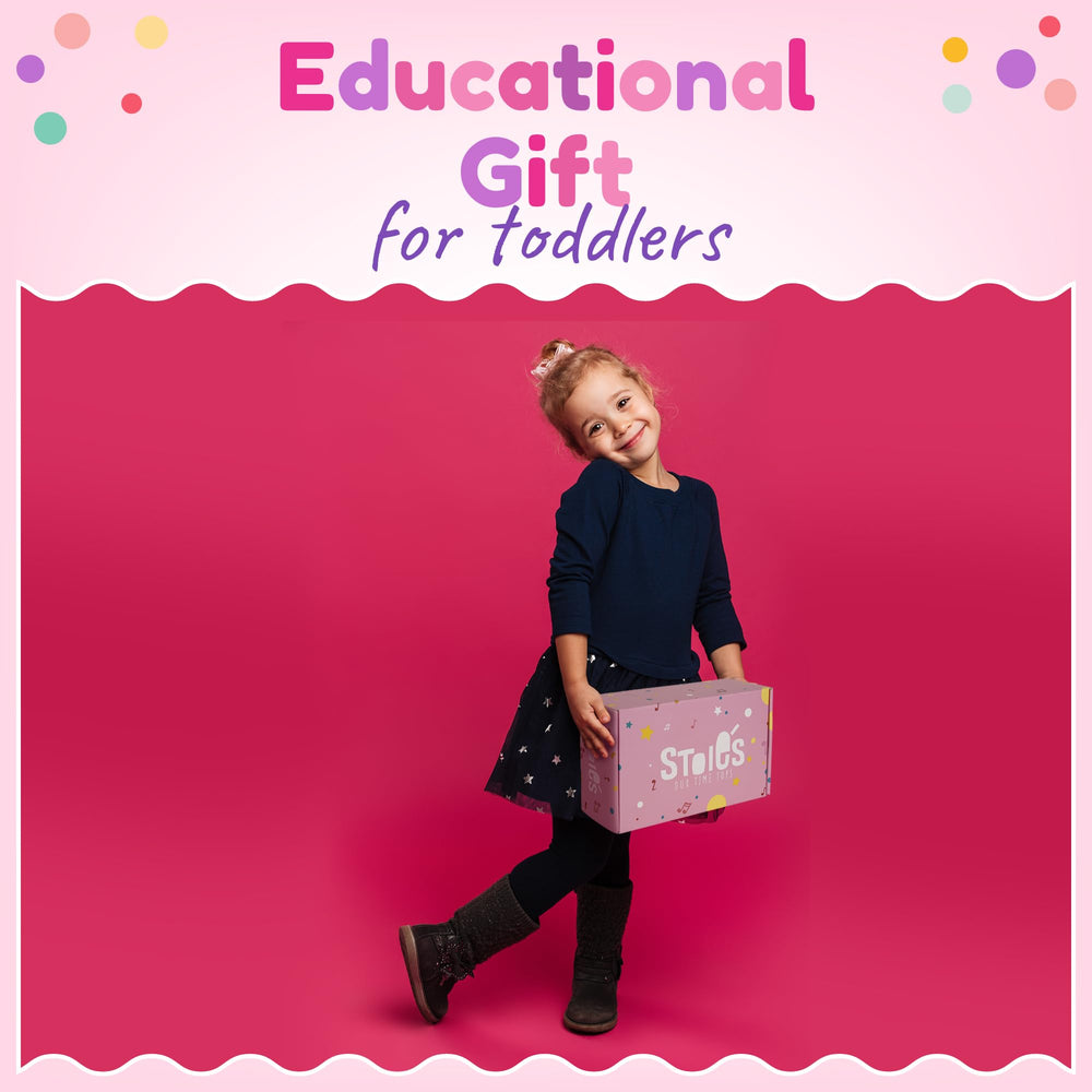 Stoie's wooden tambourine offers gentle jingle and engaging hand-eye coordination.