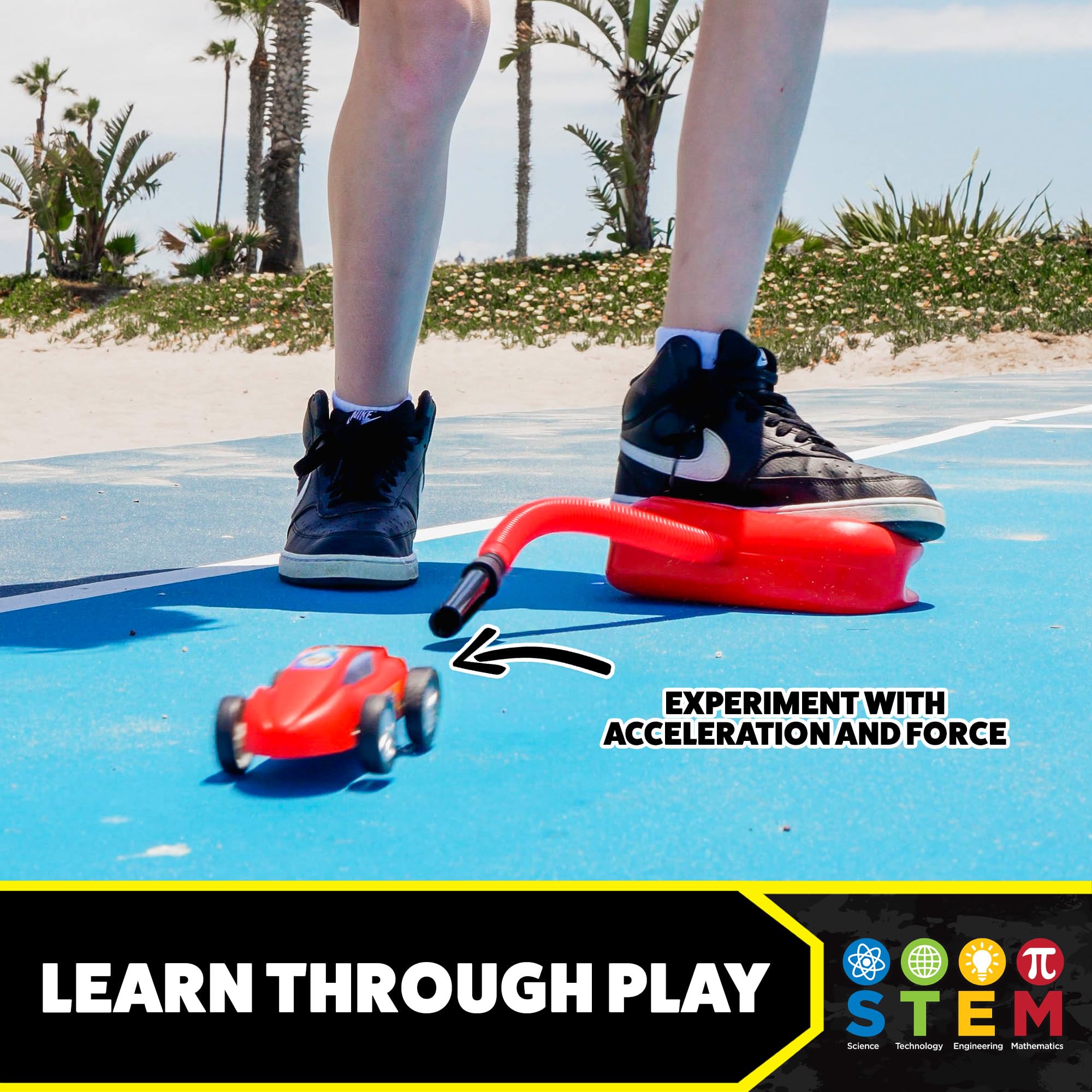 Stomp Rocket indoors and outdoors play setup for flexible fun