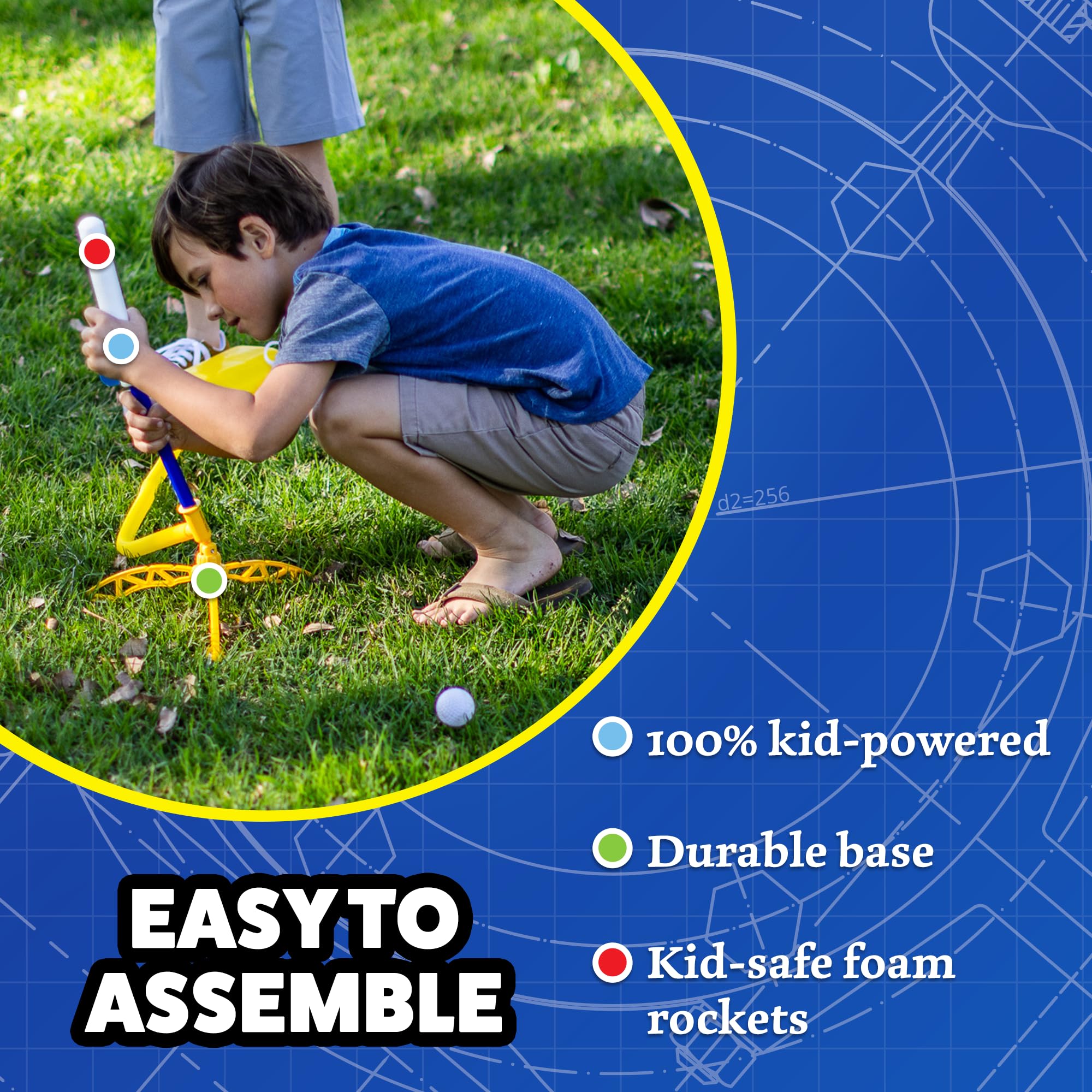 Stomp Rocket Jr Glow soft foam rockets endure active outdoor use.