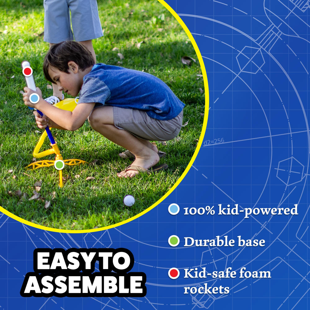 Stomp Rocket Jr Glow soft foam rockets endure active outdoor use.