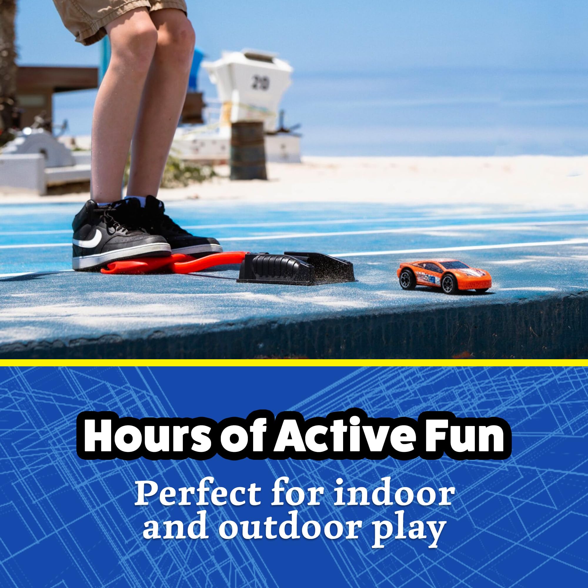 Stomp Rocket decals for playful design before racing sessions