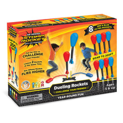 Stomp Rocket Original with Dueling Base ready for two-player backyard launches.