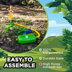 Stomp Rocket plastic body close-up showcases kid powered launch.