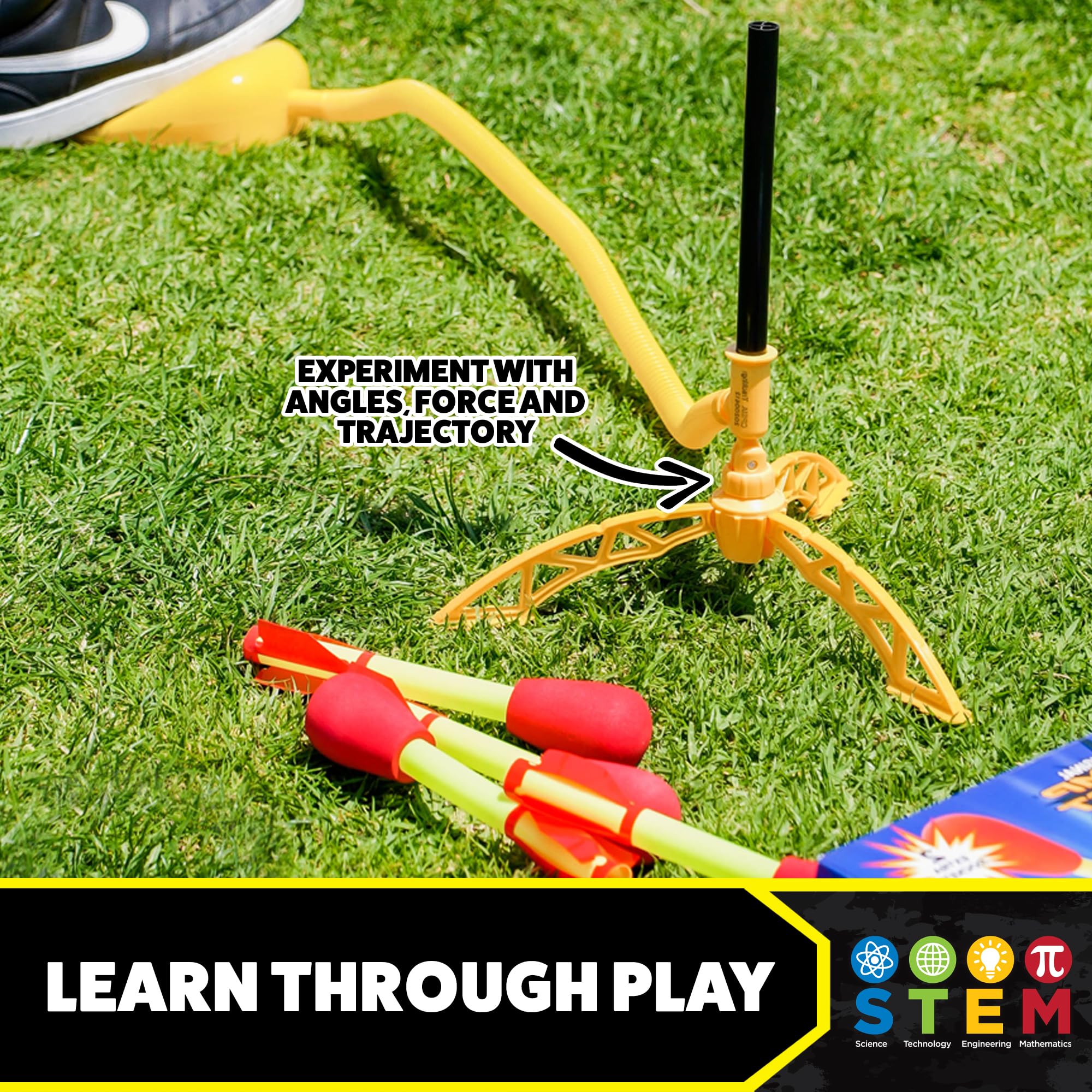 Demo of Stomp Rocket Ultra rockets reaching impressive heights