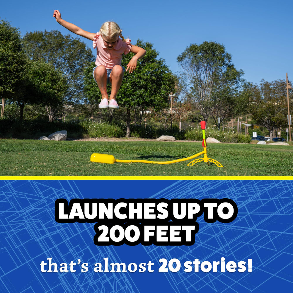 Stomp Rocket Ultra Refill near compatible launch stand enabling versatile setups