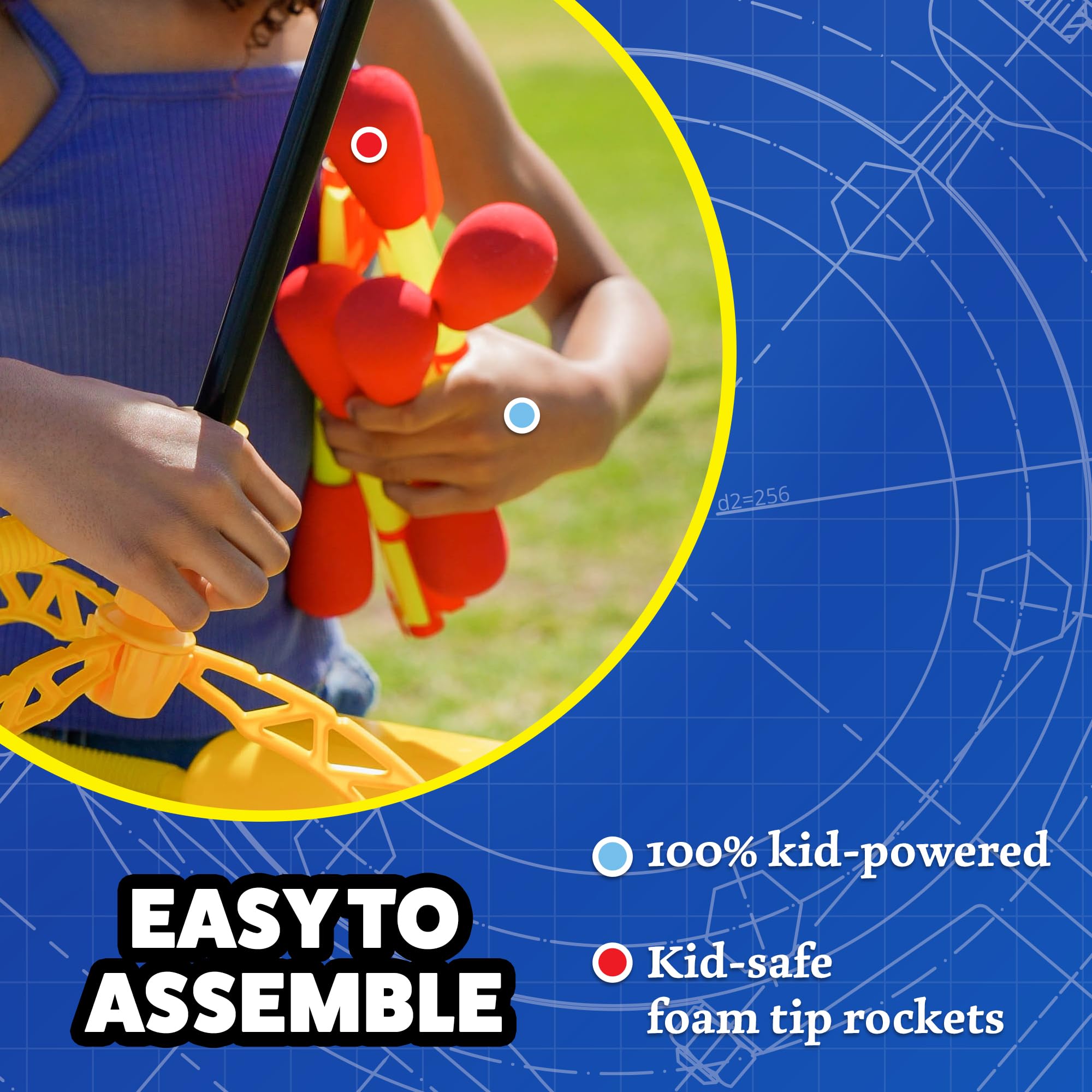 Stomp Rocket Ultra Refill durable plastic for repeated outdoor launches
