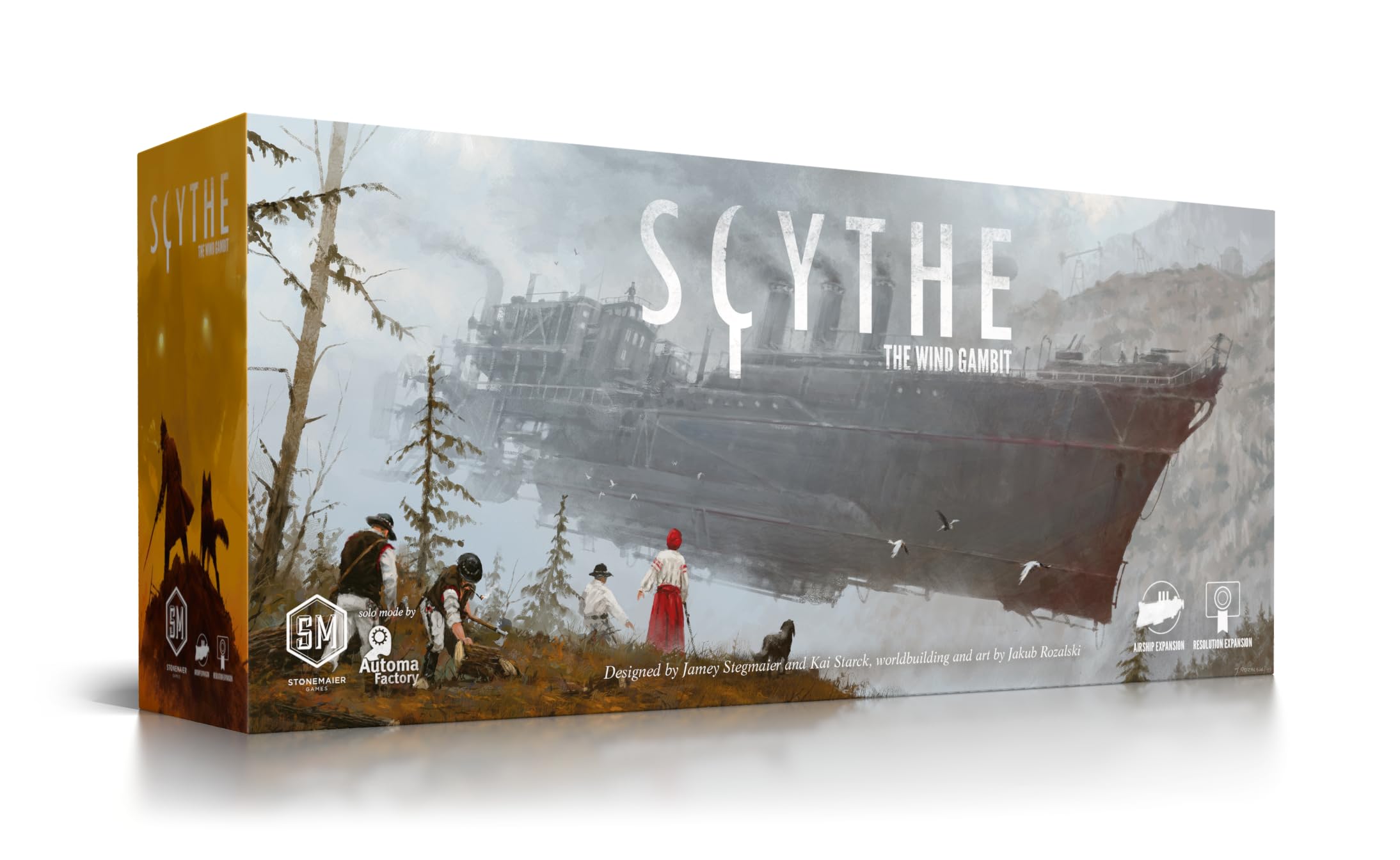 Stonemaier Scythe Wind Gambit airship miniatures enhance strategic move options