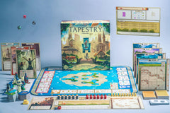 Stonemaier Tapestry civilization-progress-tracks for planning science and exploration strategies.