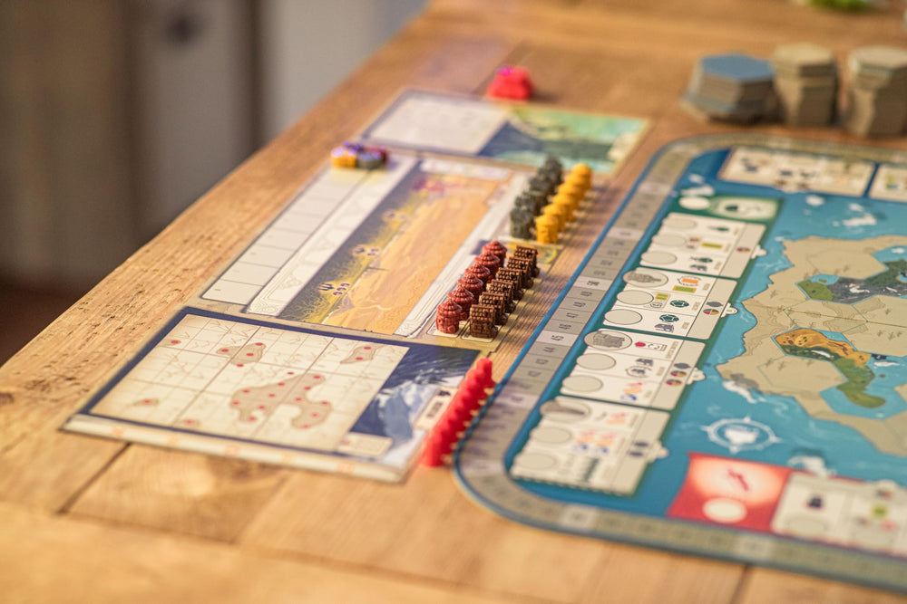 Stonemaier Tapestry components and tiles ensure engaging setup.