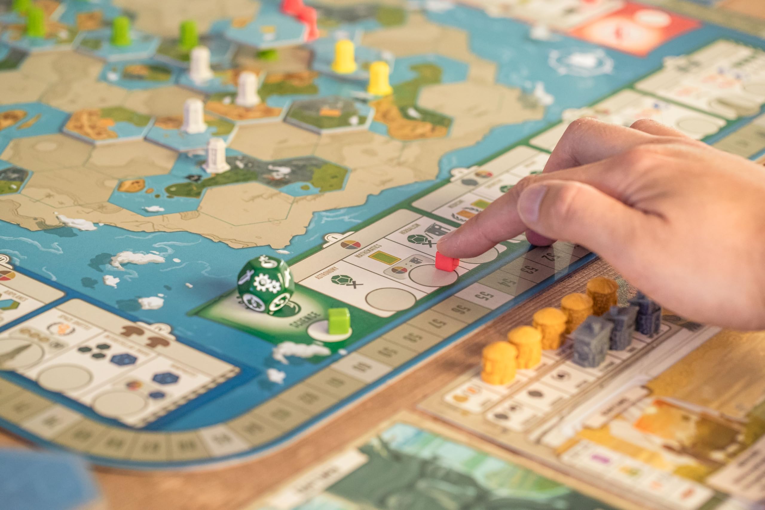 Stonemaier Tapestry tapestry cards tell your civilization's evolving story.