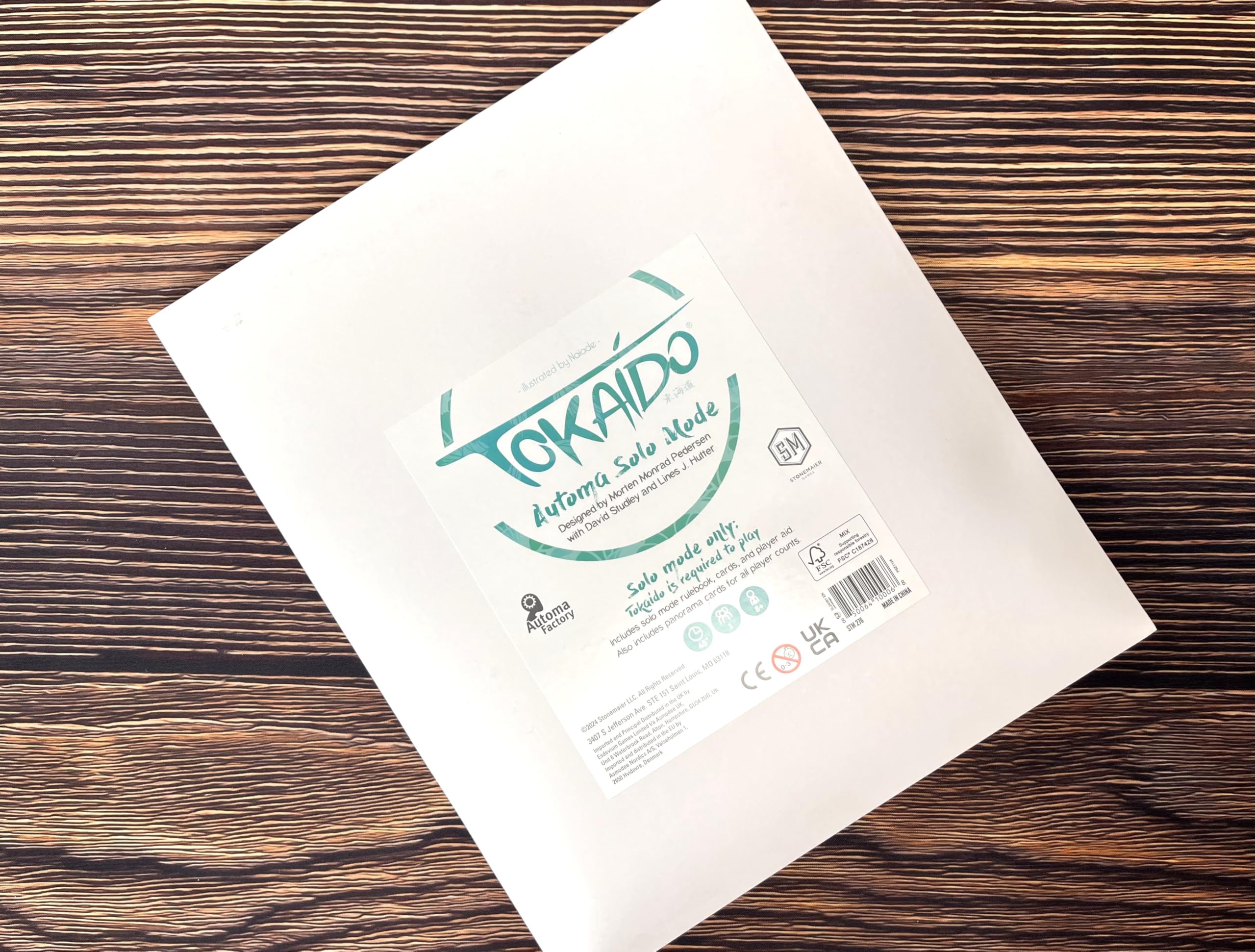 Stonemaier Tokaido Solo Pack gift-ready packaging for cozy game fans