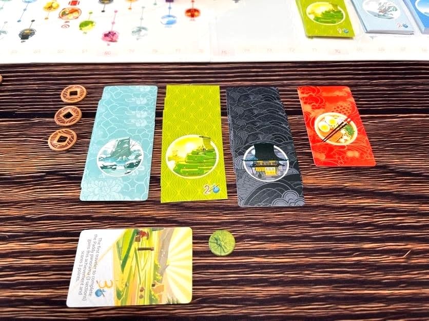 Stonemaier Tokaido Solo Pack panorama cards showcase travel scenes