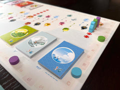 Stonemaier Tokaido town tiles close-up emphasizes visual clarity and streamlined setup