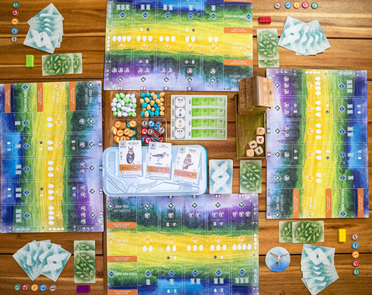 Stonemaier Wingspan dice tower, smooth resource generation for a relaxed engine-building experience.