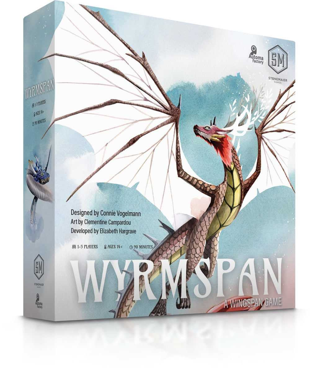 Stonemaier Wyrmspan base game components showcase for a premium setup experience.