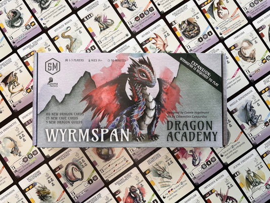 Stonemaier Wyrmspan fledgling-dragons with training potential and evolving abilities