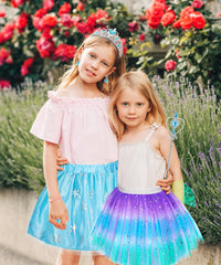 STOPKLAS dress up set rainbow tutu with easy stretchy waist