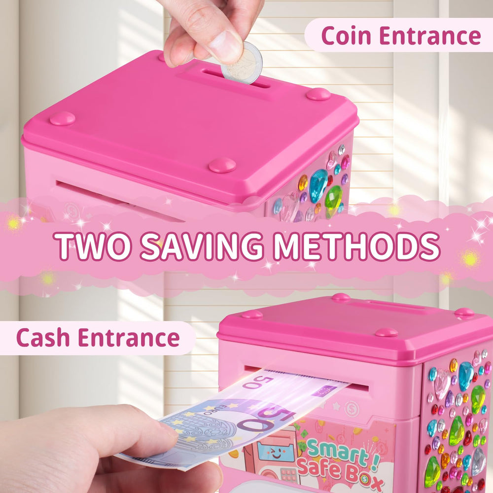 STOPKLAS Piggy Bank pink design appealing to children and daily use.