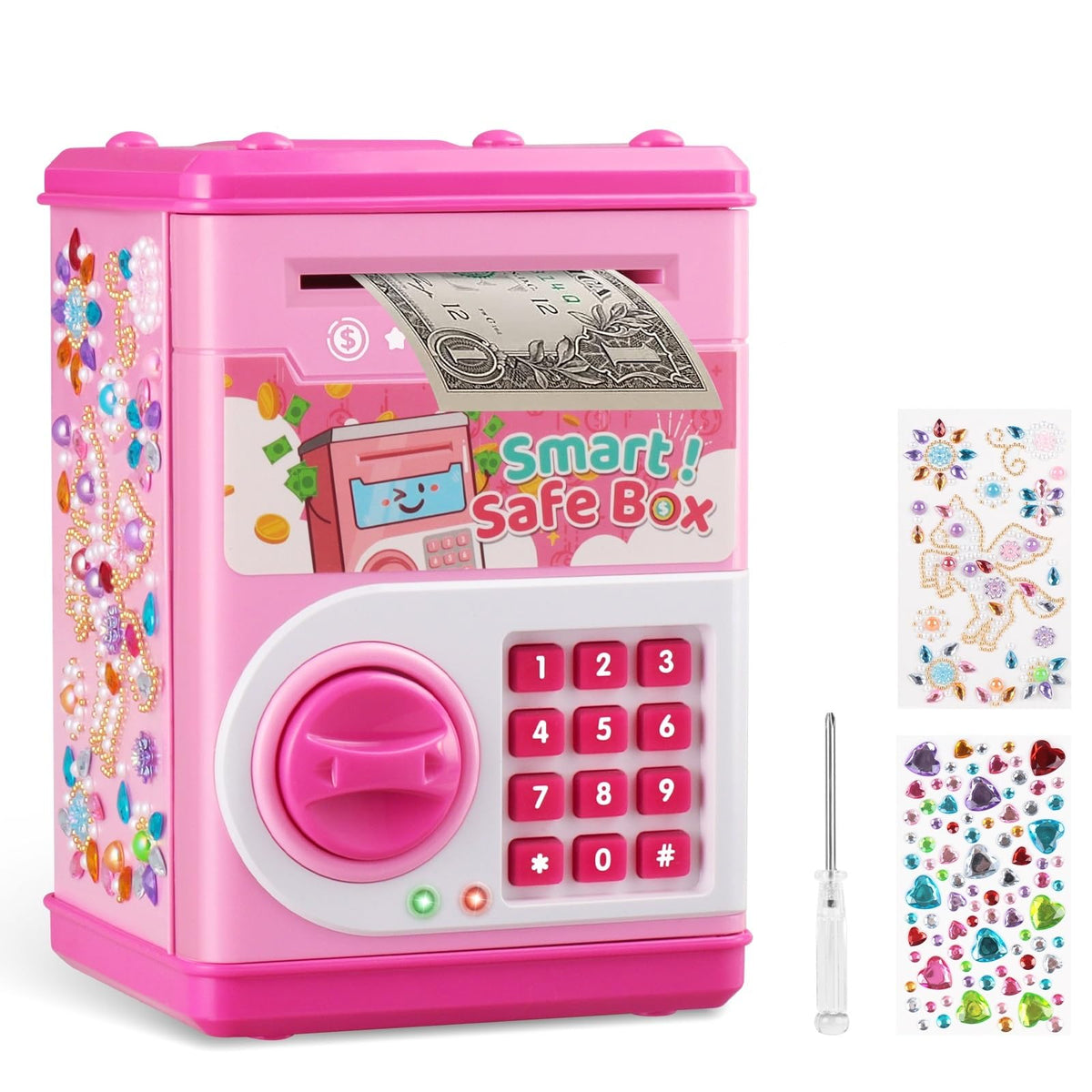 STOPKLAS Piggy Bank showing the top deposit slot for easy saving.