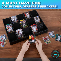 Storage Standard Card Sorting Tray doubles as booster-pack dispenser for fast access.