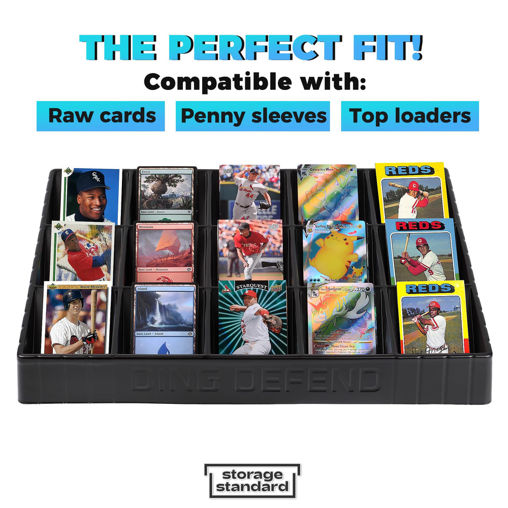 Storage Standard Card Sorting Tray with dividers inserted for precise organization.