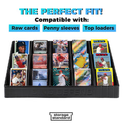 Storage Standard Card Sorting Tray with dividers inserted for precise organization.
