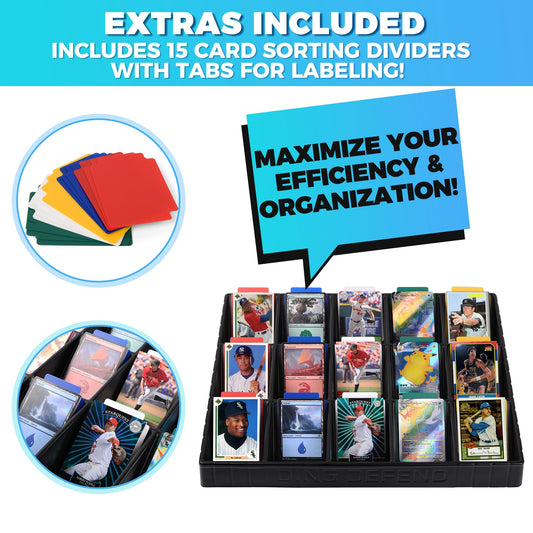 Storage Standard Card Sorting Tray stackable design saves space while expanding collection.