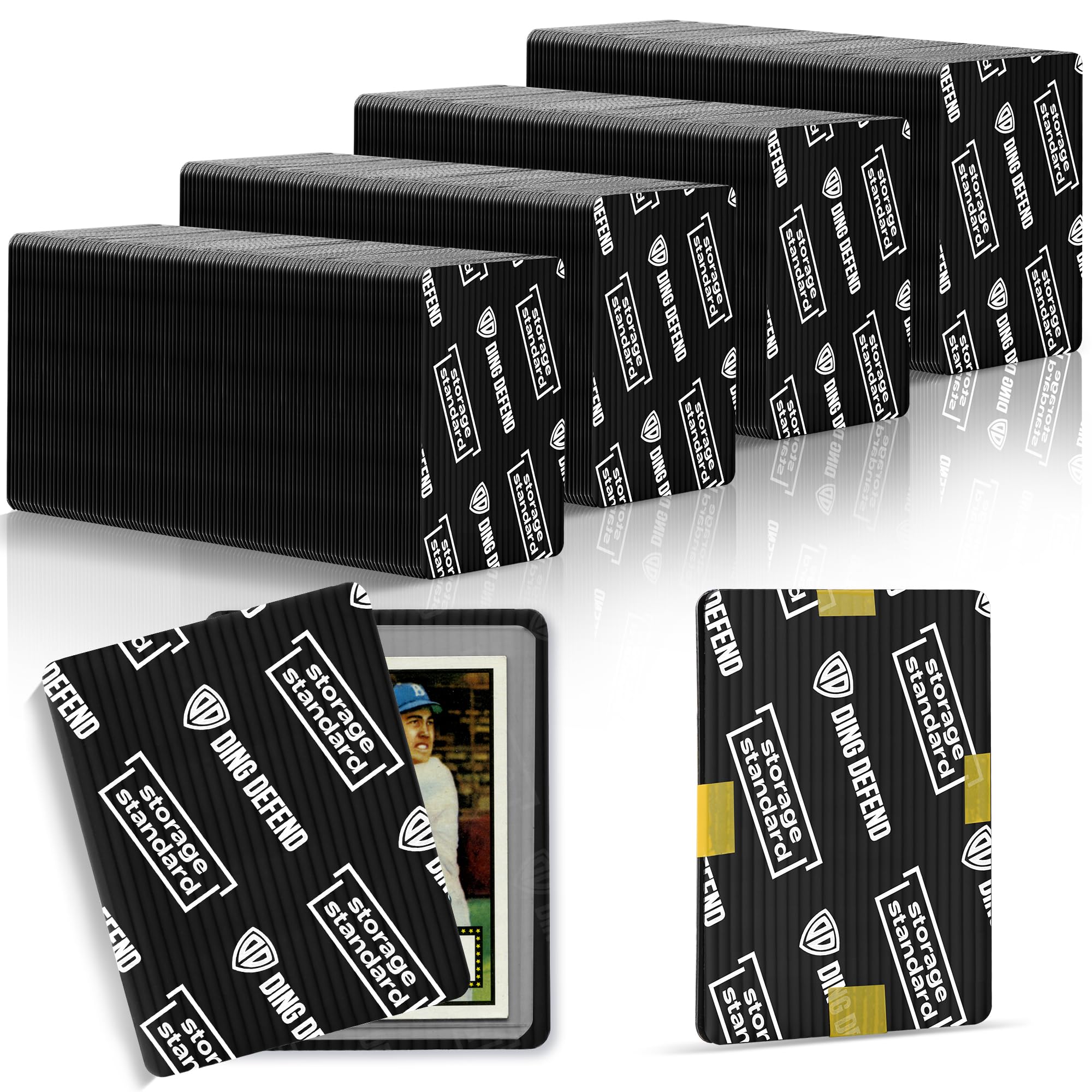 Storage Standard Ding Defend protector in black outer shell protects cards during shipping