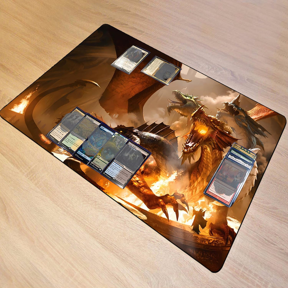 STORKY Dragon TCG Playmat serves as an oversized mouse pad.