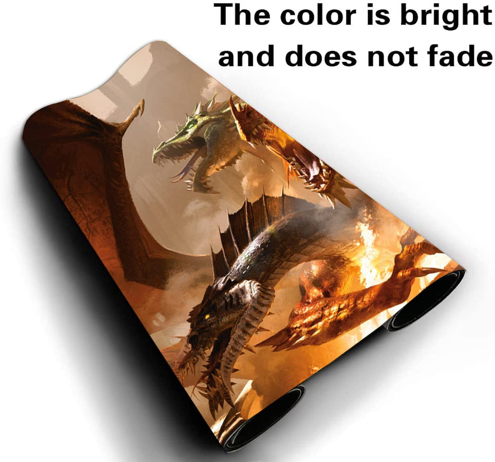 STORKY Dragon TCG Playmat rolls up for easy transport.